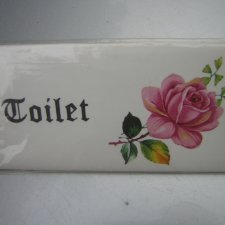 Porcelana TOILET   ozdobna na drzwi