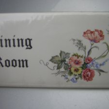 Porcelana DINING ROOM    ozdobna na drzwi