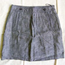 Lniana, krótka, spódniczka, MNG