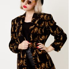 Laurel leopard printed jacket (wool + silk)