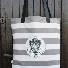 Torba Mr.m pasy caffe latte/uszy skóra naturalna