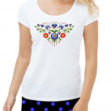 KOSZULKA Z NADRUKIEM- super jakość bawełna- CASUBE -okrągły dekolt