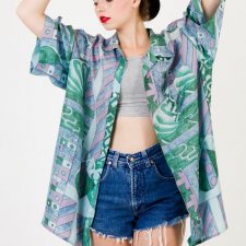 Oleg Cassini silky shirt