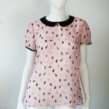 42/44  M&S Pink Cats Print