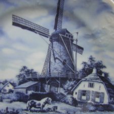 Delft hand decorated 1984 porcelanowy talerz