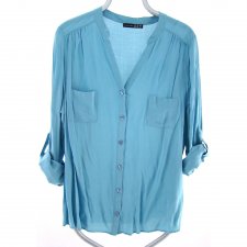 błękitna koszula na stójce L-XXL
