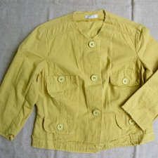 Żółta, cienka kurtka -żakiet  firmy promod, roz. 40