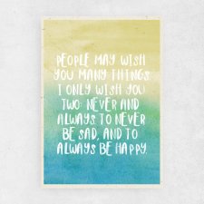 Kartka urodzinowa | A5 | People may wish you...