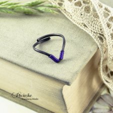 Arrow violet - pierścionek w stylu boho