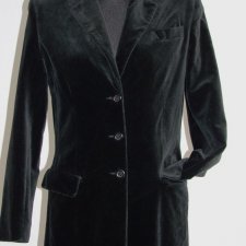 długi płaszcz aksamit S