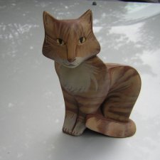 Tygrysek kotek duża figurka ręcznie malowana