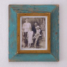 Vintage - Zielona Ramka - stare drewno