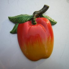 Magnetyczne  duże  jabłko  ręcznie malowane smakowite kolorowe radosne
