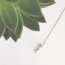 Howlite Point Necklace in Silver