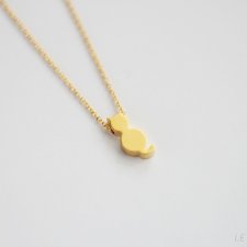 16k Gold Plated Matt Cat Necklace