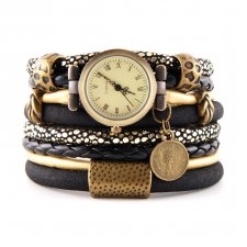 Zegarek- bransoletka złoto- czarny