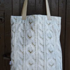 Torba Mr.m wool warkocz/uszy skóra naturalna