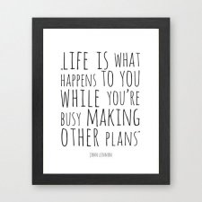 Plakat cytat John Lennon..life is...A3