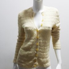 S/M Kremowy ażurowy sweter