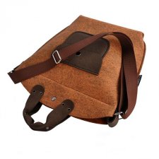 BiGGest BaG New - pomarańczowo brązowa z zamkiem