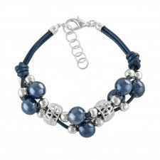 Grapes bracelet- navy blue.