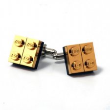 pozłacane spinki do mankietów LEGO