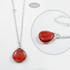 CHERRY - Srebrny wisiorek z kwarcem wiśniowym
