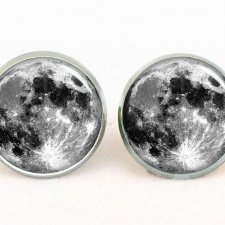 Pełnia księżyca 0108 - kolczyki sztyfty - Egginegg