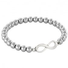 SIMPLY CHARM - SILVER HEMATITE WITH INFINITY.