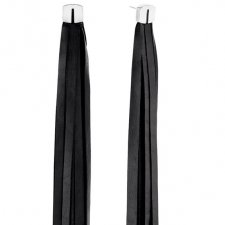 Kolczyki Long Tassel Leather Earrings in Silver