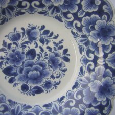 Delft - Rarytas hand painted porcelanowa miska o niespotykanym kwiatowym zdobieniu.