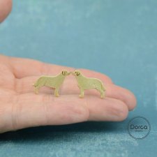 Labrador mini pieski-  ceramiczne kolczyki