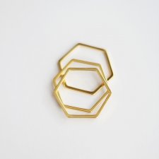 16k Gold Plated Hexagon Shape Ring