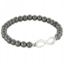 SIMPLY CHARM - STEEL HEMATITE WITH INFINITY.