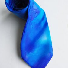 Jedwabny krawat malarski wzór