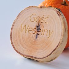 drewniane winietki ślubne, plastry drewna, boho, rustykalne, ekologiczne 1szt.