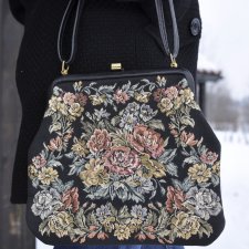 torebka vintage drukowana