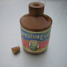composition essence r. Parkinson & SONS,  burnley bourne denby  Kolekcjonerska ceramiczna butla vintage