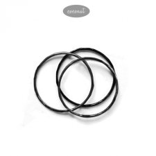 Trzy obrączki SLIM - srebro osydowane