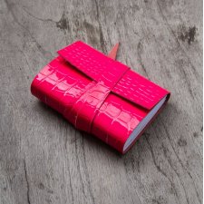 Mały skórzany notes neon