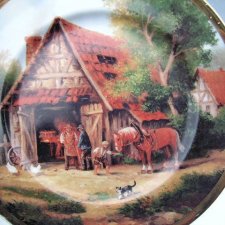 Vilage    Life  Very  Big 27,5 cm obraz na porcelanie
