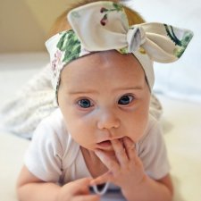 kokardka w kwiaty :)