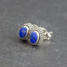 lapis lazuli w srebrze - kolczyki sztyfty