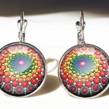 Bąbelkowy zawrót głowy 0769 - duże kolczyki wiszące - Egginegg