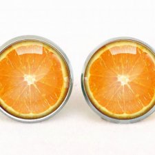 Pomarańczki 0816 - kolczyki sztyfty - Egginegg