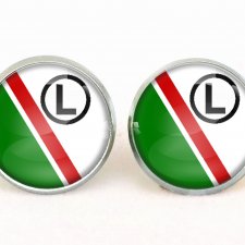 Legia Warszawa 0869 - kolczyki sztyfty - Egginegg