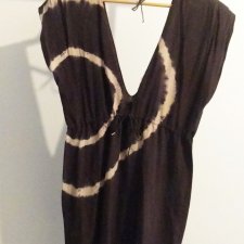 Czekoladowy batikowy Jedwab