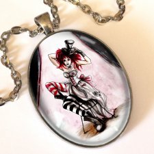 Moulin Rouge 0832 - owalny medalion z łańcuszkiem - Egginegg