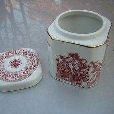 mlesna oryginalny porcelanowy Pojemnik na I po herbacie Sri Lanka pure ceylon tea
