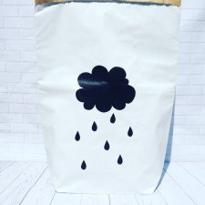 Worek papierowy  torba papierowa chmurka z deszczem  - 70 cm